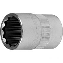 Projahn 1/2 Stecknuss 12kant 8 mm – Außen-Vielzahn – 1/2 Zoll – verchromt – 38 mm