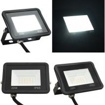 Vidaxl - Projecteur à led 20 w Blanc froid - projecteur à led - projecteurs à led - Home & Living - Noir