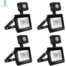 Aigostar - spot led avec détecteur de crépuscularité froid 20 watts x 4P