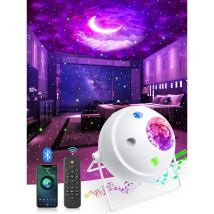 Zolginah Projecteur Ciel Etoile, 360° Rotatif + 40 Modes Lumières Veilleuse Enfant, Bluetooth Musique Projecteur Galaxie Pour Les Fêtes, Télécommande 