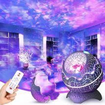 Projecteur ciel etoile led, projecteur galaxie projecteur de planétarium Galaxy avec télécommande, veilleuse lampe avec haut-parleur Bluetooth, bruit