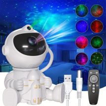 Projecteur de galaxie pour astronautes avec télécommande, Projecteur d'étoiles à LED, Projecteur de veilleuse rotatif à 360°, Convient pour la