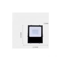 Projecteur d'extérieur carré étanche 100W LED projecteur d'éclairage de stade de projection 6500K (blanc)