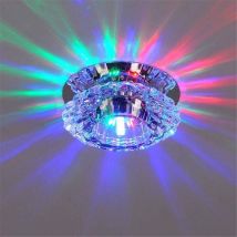Projecteur En Cristal Plafonnier Moderne Spot Lumineux Led Pour Hall D'Entrée, Lumière Colorée