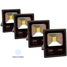 Spot led extérieur 20W slim 4 pieces IP65 cold light