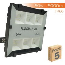 Led Atomant Sl - Projecteur led 50W 5000LM 6500K IP66 Blanc Froid 6500K - Lot de 5 u.