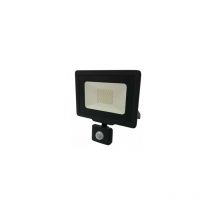 Silumen - Projecteur led 50W Détecteur de Mouvement Crépusculaire Extra Plat IP65 noir - Blanc Froid