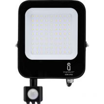 Arum Lighting - slim 50W smd led spotlight with motion sensor 6400K cold IP65 outdoor aigostar
