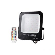 Optonica - Projecteur led 50W Noir Étanche IP65 4500lm 250W rgb Multicolore