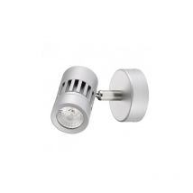 Projecteur led 8W sur patère gris orientable ø 55X120X95mm 4000K 610lm 230V dimmable 38° IP20 rafale Trajectoire 004679