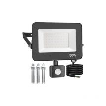 Minkurow - Projecteur led à détecteur de mouvement 50 w, projecteur led extérieur super lumineux 6 500 k 5 000 lm, lumière de sécurité blanc froid