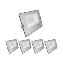 Projecteur LED Extérieur 50W IP65 BLEU GRIS - Pack de 5 / Blanc Neutre - SILUMEN