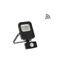 Projecteur led Extérieur avec Détecteur 10W 140lm/W IP65 Gris V1 - 100 deg - Blanc chaud - 3000K