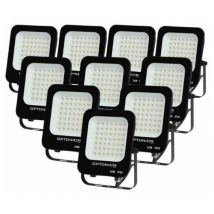 Silamp - Projecteur led Extérieur smd 30W IP65 Noir (Pack de 10) - Blanc