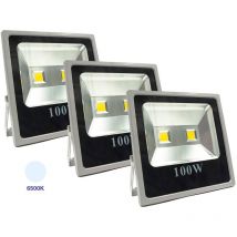 Housecurity - spot led extérieur 100W slim 3 pieces IP65 cold light lighting