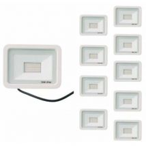 Projecteur LED Extérieur 30W IP66 BLANC - Pack de 10 / Blanc Neutre - SILUMEN