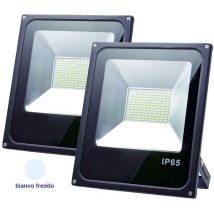 Aigostar - spot led extérieur 50W slim smd 2 pieces IP65 cold light lighting