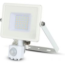 Samsung 30W Feu à puce led avec détecteur de mouvement et de crépuscule et interrupteur de verrouillage manuel Blanc 6400K IP65 (phare à puce led de