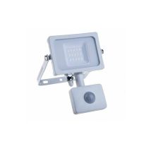 V-TAC PRO VT-10-S projecteur LED 10W chip samsung smd avec sensor PIR 6400K slim blanc IP65 - SKU 435
