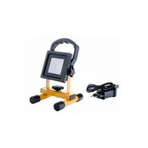 Optonica - Projecteur led Rechargeable 10W Portable IP44 Phare jaune - Blan