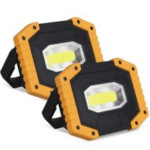 Projecteur led Rechargeable 30W 2000LM Projecteur led Chantier Portable 4200mAh Lampe Chantier Batterie Lumière de Travail avec 3 Modes & usb pour