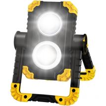 Projecteur led Rechargeable - 4X Batterie, Lumière de Travail Portable usb (Camping, Chantier, Garage)