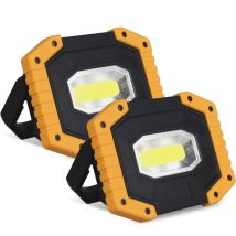 Jalleria - Projecteur led Rechargeable t-sun 30W 2000LM Projecteur led Chantier Portable 5200mAh Lampe Chantier Batterie Lumière de Travail avec 3
