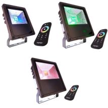 Projecteur LED RGB – Étanchéité IP65 – Télécommande – 10/30/60 W – Luminaire d'extérieur – DEKO-LIGHT