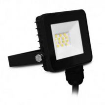 Projecteur led lumos slim ii Extérieur - 10W Miidex Lighting blanc-chaud-3000k - noir