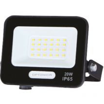 Optonica - Projecteur led smd 20W 1800lm Noir IP65 Blanc Chaud 120° - 120x112,5x27,5mm