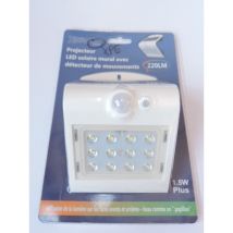 Projecteur Led Solaire Blanc 1,5 W 220 Lm L. 155 X L. 95 Mm