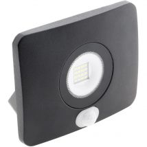 Elexity - Projecteur led étanche 20W avec détecteur - Noir - Zenitech