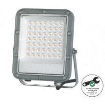 Digilamp - Projecteur mural gris led IP65, 3000 lumens, conso 30W (éq 160W), Blanc chaud