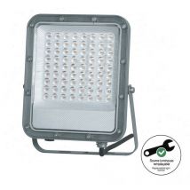 Digilamp - Projecteur mural gris led IP65, 5000 lumens, conso 50W (éq 200W), Blanc chaud