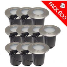 Pack de 10 spots 230V encastrables extérieurs 28 led 3W 6000K Limão