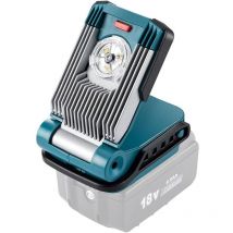 Projecteur portatif de lampe de travail de led, éclairage de chantier de 420LM 9W compatible avec la lampe de chantier alimentée par Makita, lumière