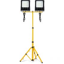 Hengmei - Projecteur portatif Projecteur led 2x200W Blanc chaud avec Trépied - Projecteur de travail à led étanche pour usage intérieur et extérieur