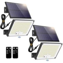 2er Pack 172 Led Solarleuchten Für Außen – Bewegungsmelder, Ip65
