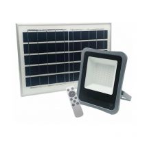 Silumen - Projecteur Solaire led 20W IP65 Dimmable (Panneau Solaire + Télécommande Inclus)