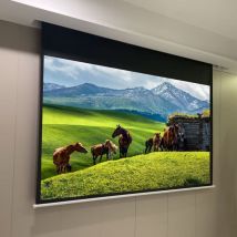 120-zoll-motorleinwand Mit Elektrischem Antrieb, Automatische Wand- Oder Deckenmontage Für Heimkino Und Geschäftsanwendungen, 4:3-format