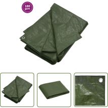 Prolenta Premium - The Living Store Abdeckplane 180 g/m² 3x4 m Grün hdpe - Plane - Abdeckung - hdpe - Wasserdichte Plane - Gartendecke