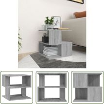 The Living Store Beistelltisch Grau Sonoma 40x40x40 cm Holzwerkstoff - Couchtisch - Beistelltisch - Wohnzimmermöbel - Grau - Holzmöbel