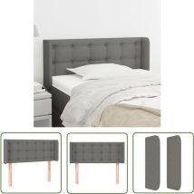 The Living Store Kopfteil mit Ohren Dunkelgrau 103x16x78/88 cm Stoff - Bettkopfteil - Kopfteil - Betthaupt - Schlafzimmerschmuck - Wohnaccessoires
