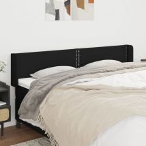Maison Exclusive Kopfteil Mit Ohren Schwarz 203x16x78/88 Cm Stoff