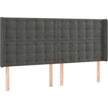 Kopfteil mit Ohren Dunkelgrau 163x16x118/128 cm Samt vidaXL