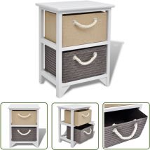 Prolenta Premium - The Living Store Nachttisch Holz - Nachttisch - Holzmöbel - Landhaus Stil - Beistelltisch - Schlafzimmerschränke