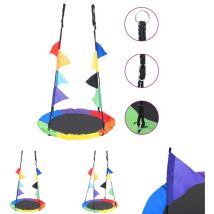 The Living Store Schaukel mit Fahnen Regenbogen 100 cm - Schaukeln - Mehrfarbig