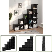 The Living Store Regalsystem mit 15 Würfeln Schwarz pp - Regal - Stauraum - Aufbewahrungssystem - Wohnzimmer - Schlafzimmer