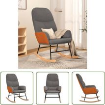 Prolenta Premium - The Living Store Schaukelstuhl Hellgrau Stoff - Schaukelstuhl - Relaxsessel - Gartenstuhl - Esszimmerstuhl - Lounge Chair