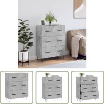 Maison Exclusive - The Living Store Sideboard Betongrau 69,5x34x90 cm Holzwerkstoff - Schreibtisch - Sideboard - Wohnzimmermöbel - Holzmöbel - Grau